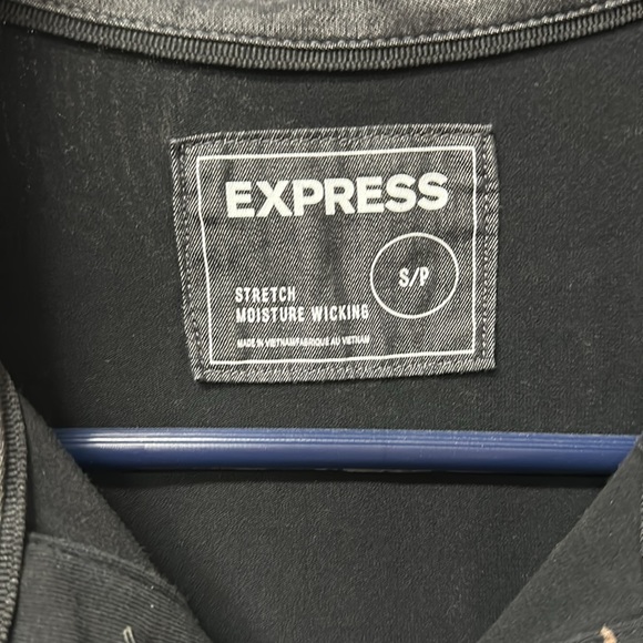 Express Tiger Print Polo Short Sleeve Shirt - Soft, Stretchy & Black - Picture 3 of 6